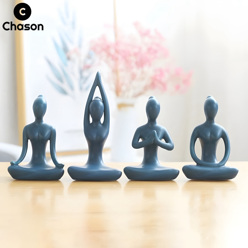 Home Gym Zen - Blue Zen บทคัดย่อโยคะโยคะโยคะโยคะโยคะโยคะโยคะโยคะโยคะโยคะผู้หญิง Figurine Lady รูปประติมากรรมรูปปั้น