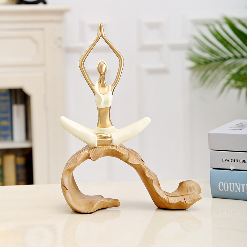 Home Gym Yoga Room - ของตกแต่งบ้านสไตล์นอร์ดิก โยคะเกิร์ล ของประดับตกแต่งขนาดเล็ก สำหรับห้องออกกำลังกาย ตู้ไวน์ ตู้วางทีวี