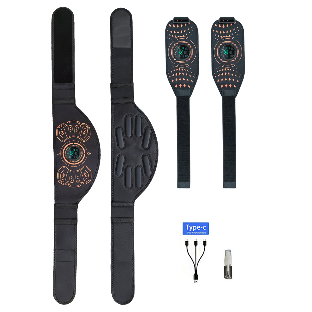 Home Gym Rig - เข็มขัดฟิตเนสอัจฉริยะ เครื่องกระชับกล้ามเนื้อหน้าท้อง ชาร์จผ่าน USB อุปกรณ์นวดเอวสำหรับออกกำลังกายที่บ้าน อุปกรณ์ฟิตเนสสำหรับผู้ชายและผู้หญิง
