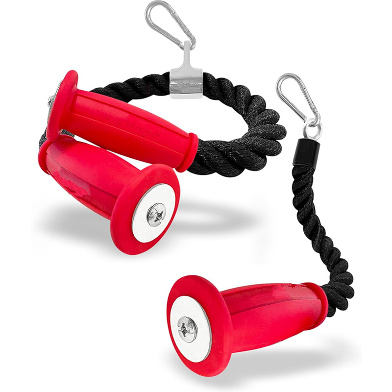 Home Gym Rig - Ergonomic Tricep Ropes Non-Slip Cable Attachment