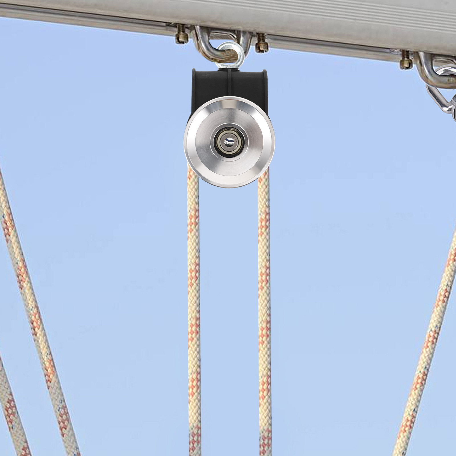 Home Gym Diy Pulley System - ลูกล้อพูลเล่ย์อลูมิเนียมอัลลอยด์สำหรับงานหนักอเนกประสงค์ สำหรับอุปกรณ์ฟิตเนสในยิม ระบบพูลเล่ย์ DIY สำหรับใช้ในบ้าน ทำงานลื่นไหล