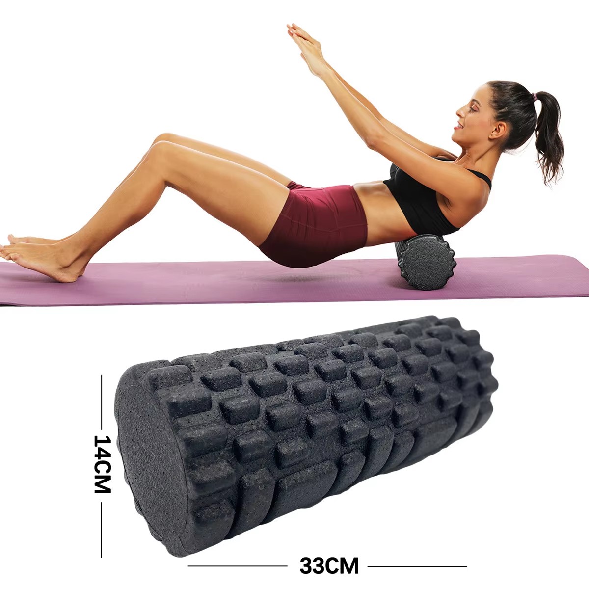 Home Gym House - 30/33 ซม.ฟิตเนสโฟม Roller ลูกกลิ้งนวดโยคะ EPP พิลาทิสโฟมกล้ามเนื้อนวด