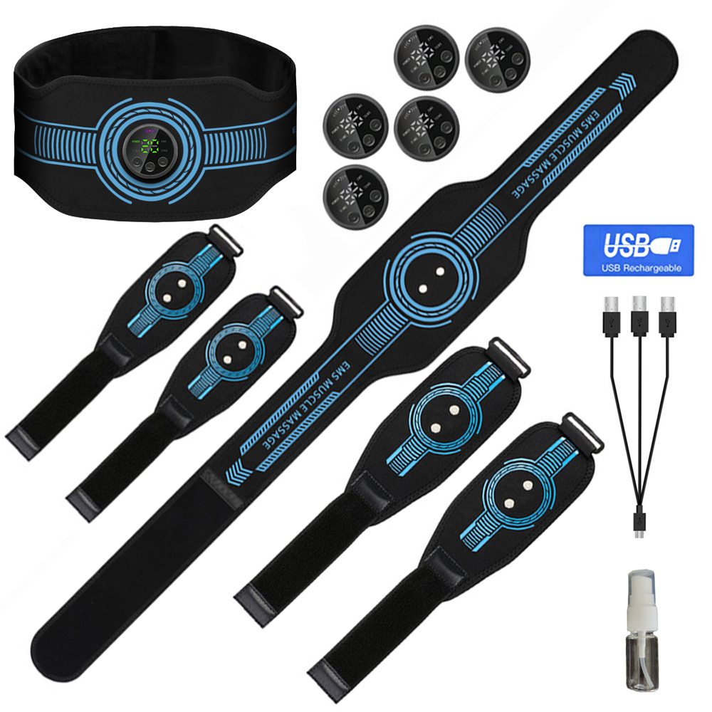 Home Gym House - USB ชาร์จเทรนเนอร์กล้ามเนื้อหน้าท้องท้องท้อง Toning Belt กล้ามเนื้อเอวแขนขาการฝึกอบรม Home