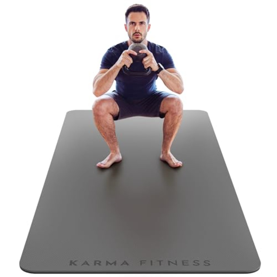 Home Gym Yoga Mat - เสื่อออกกำลังกายขนาดใหญ่ หนาพิเศษ 10 มม. เสื่อ TPE