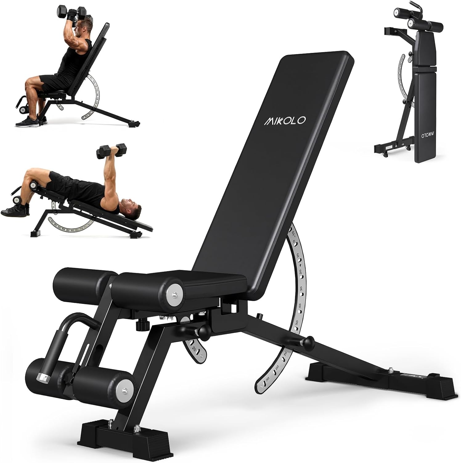 Home Gym Weights - ม้านั่งยกน้ำหนักสำหรับยิมที่บ้าน - วัสดุเหล็ก สีดำ รับน้ำหนักได้ 1200