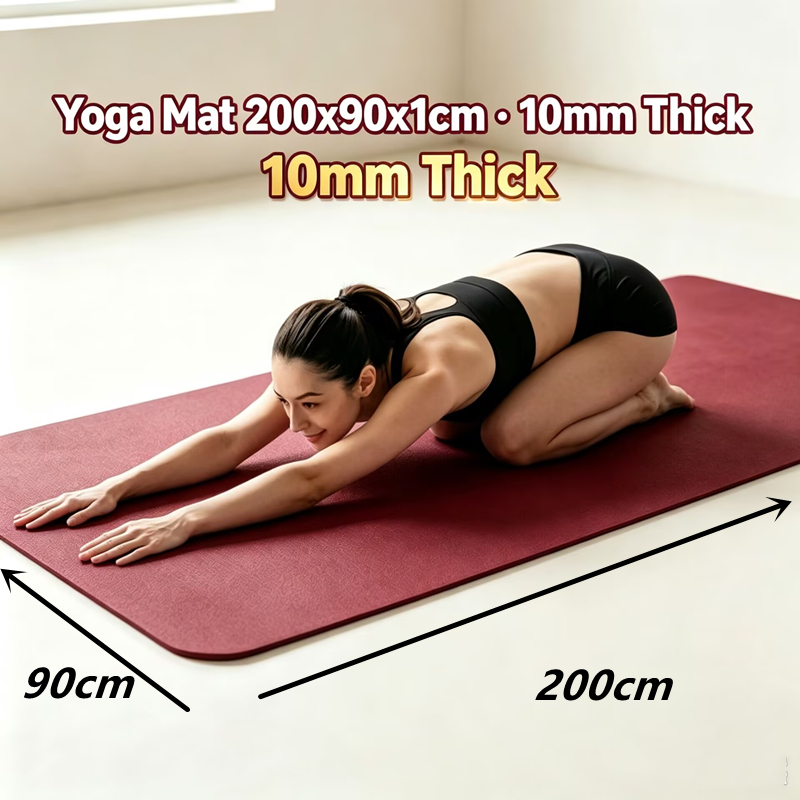 Home Gym Yoga Mat - เสื่อโยคะ 200*90 ซม. เสื่อออกกำลังกาย TPE ยืดหยุ่นสูง