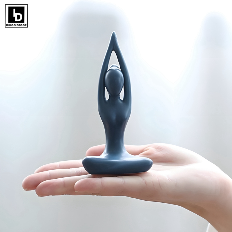 Home Gym Zen - ภาพแอบสแตรกต์สำหรับเล่นโยคะรูปปั้นเซรามิกส์เซนสำหรับเด็กผู้หญิงรูปปั้นผู้หญิง patung pajangan ห้องออกกำลังกายในบ้านของตกแต่งสไตล์นอร์ดิก