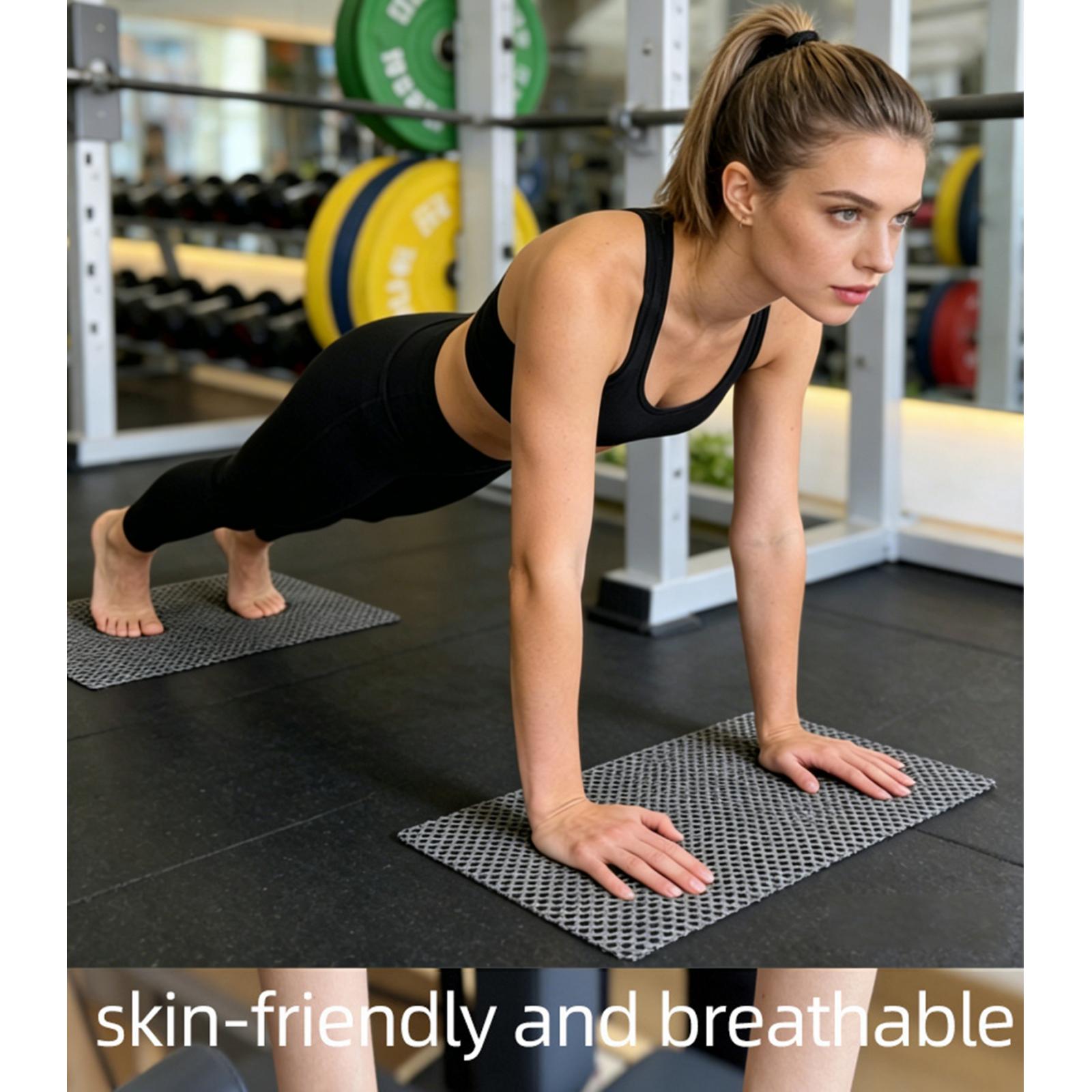 Home Gym Yoga Mat - แผ่นรองกันลื่นสำหรับพิลาทิส 2 ชิ้น/ชุด ทำจาก PVC คุณภาพดี