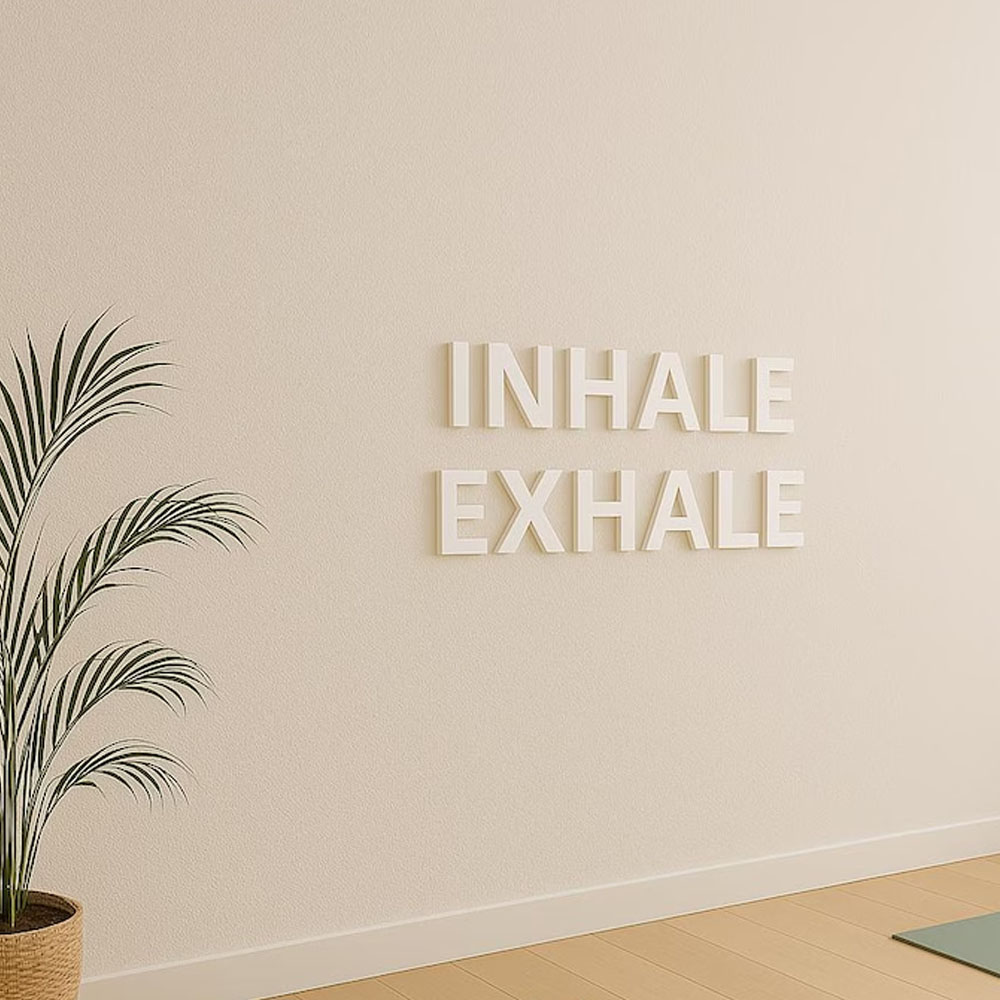 ป้ายติดผนัง INHALE EXHALE สำหร - Home Gym Yoga Room บทวิจารณ์และราคา