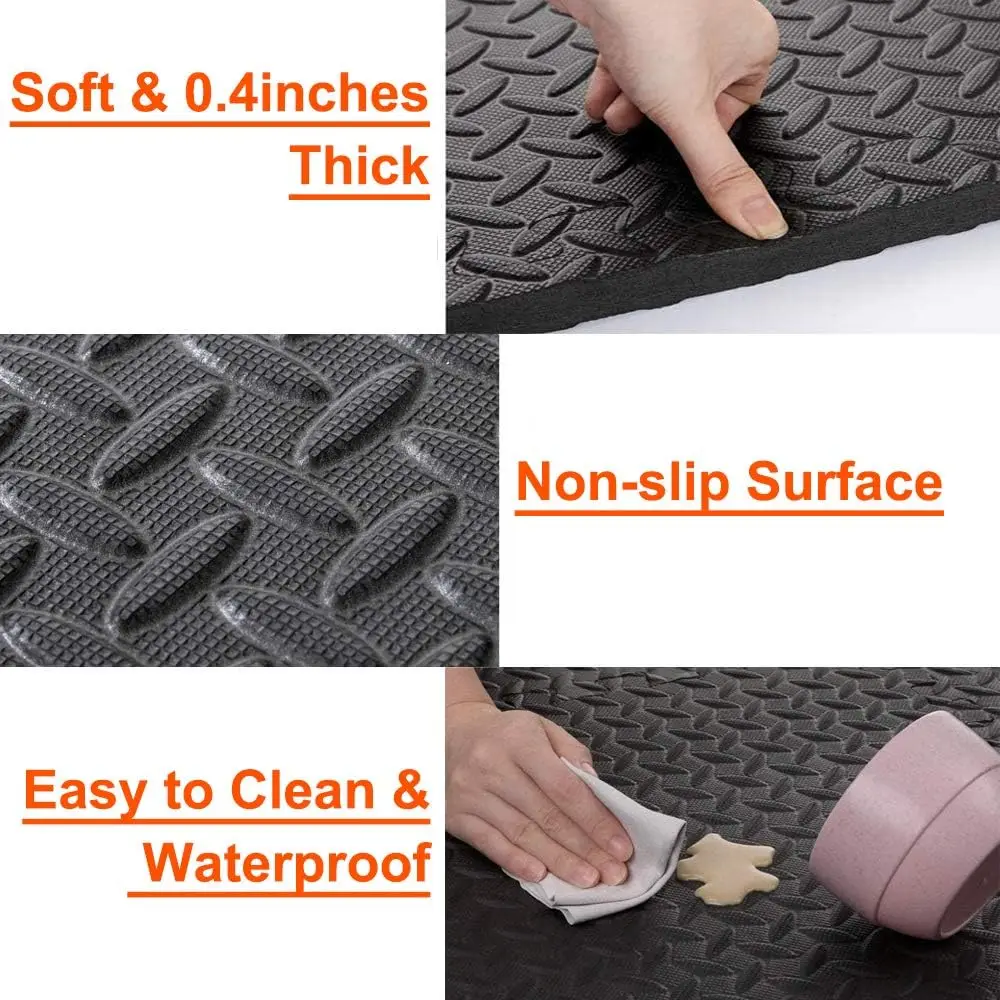 แผ่นรองออกกำลังกายแบบต่อกันได้ - Home Gym Yoga Mat บทวิจารณ์และราคา