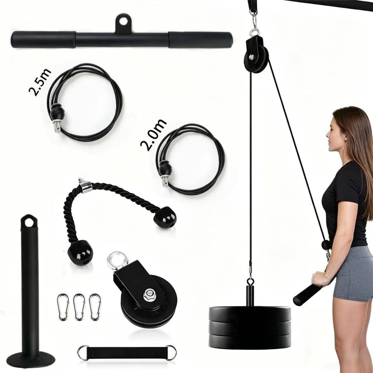 ชุดอุปกรณ์ออกกำลังกายที่บ้านแบ - Home Gym Diy Pulley System บทวิจารณ์และราคา