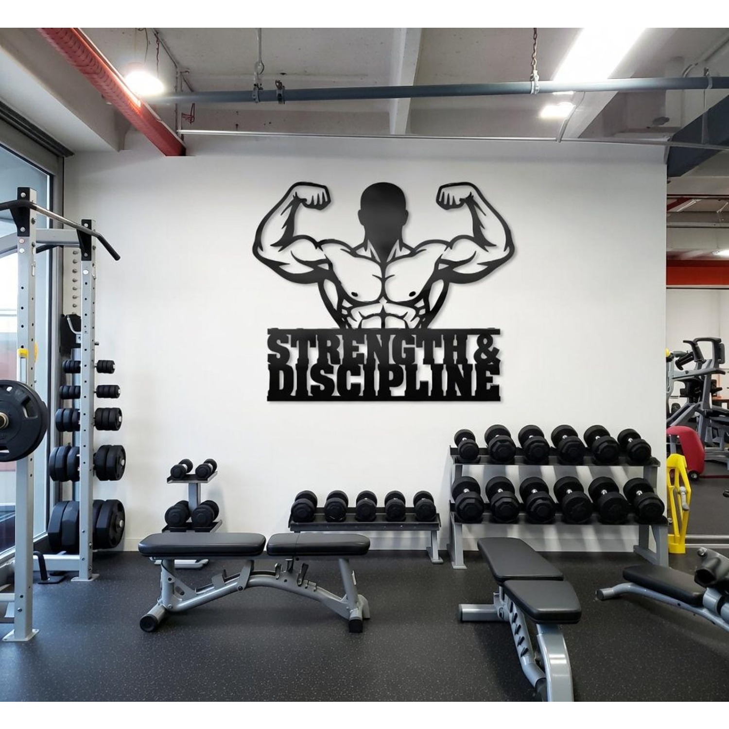 CIFBUY งานศิลปะติดผนังเหล็ก รู - Home Gym In Garage บทวิจารณ์และราคา