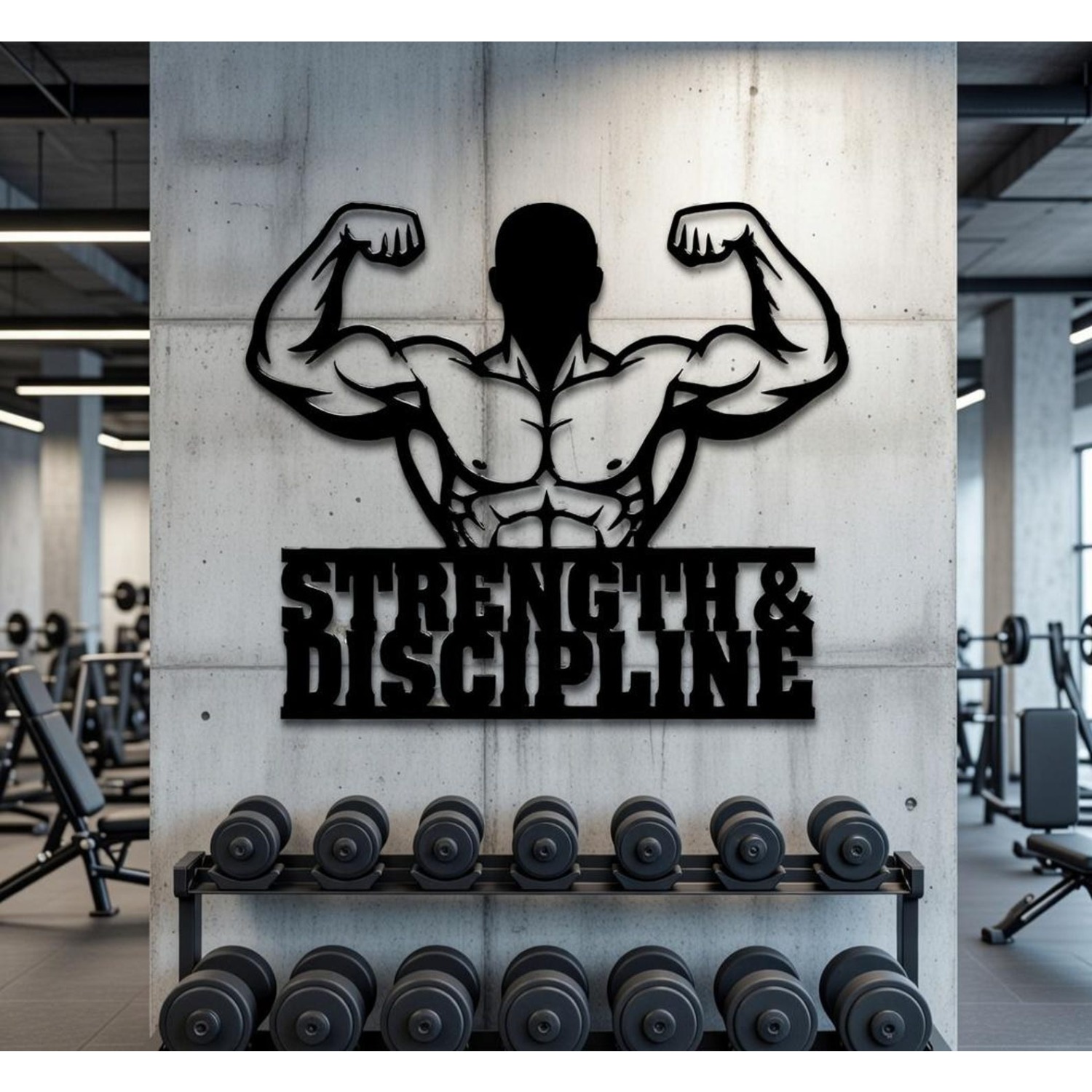 CIFBUY งานศิลปะติดผนังเหล็ก รู - Home Gym In Garage บทวิจารณ์และราคา