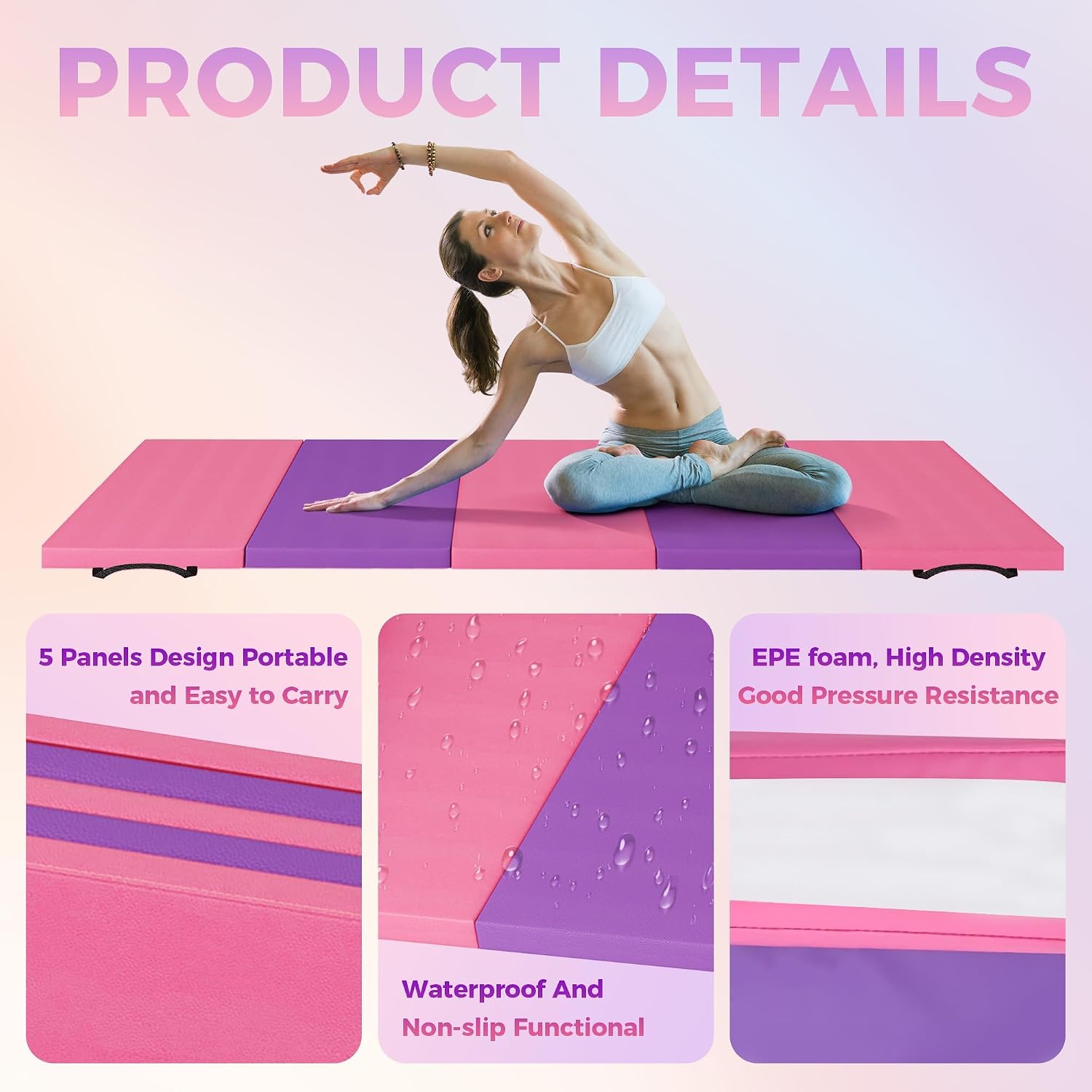 เสื่อโยคะพับได้ เสื่อยิมนาสติก - Home Gym Yoga Mat บทวิจารณ์และราคา