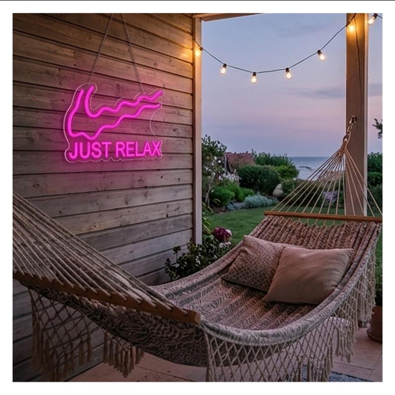 ป้ายไฟนีออน Just Relax สำหรับโ - Home Gym Yoga Room บทวิจารณ์และราคา