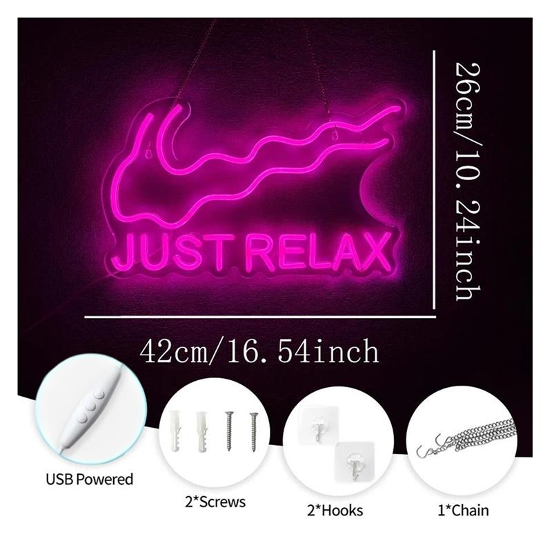 ป้ายไฟนีออน Just Relax สำหรับโ - Home Gym Yoga Room บทวิจารณ์และราคา