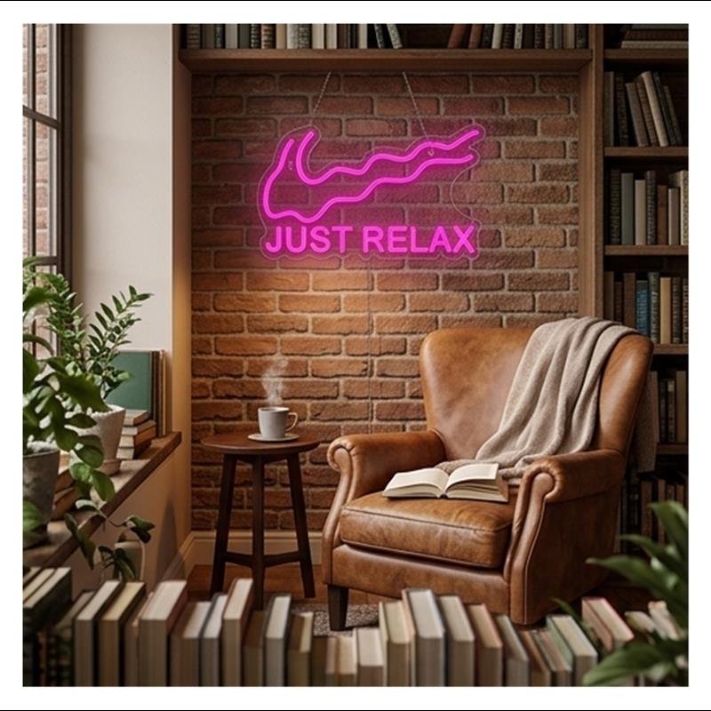 ป้ายไฟนีออน Just Relax สำหรับโ - Home Gym Yoga Room บทวิจารณ์และราคา