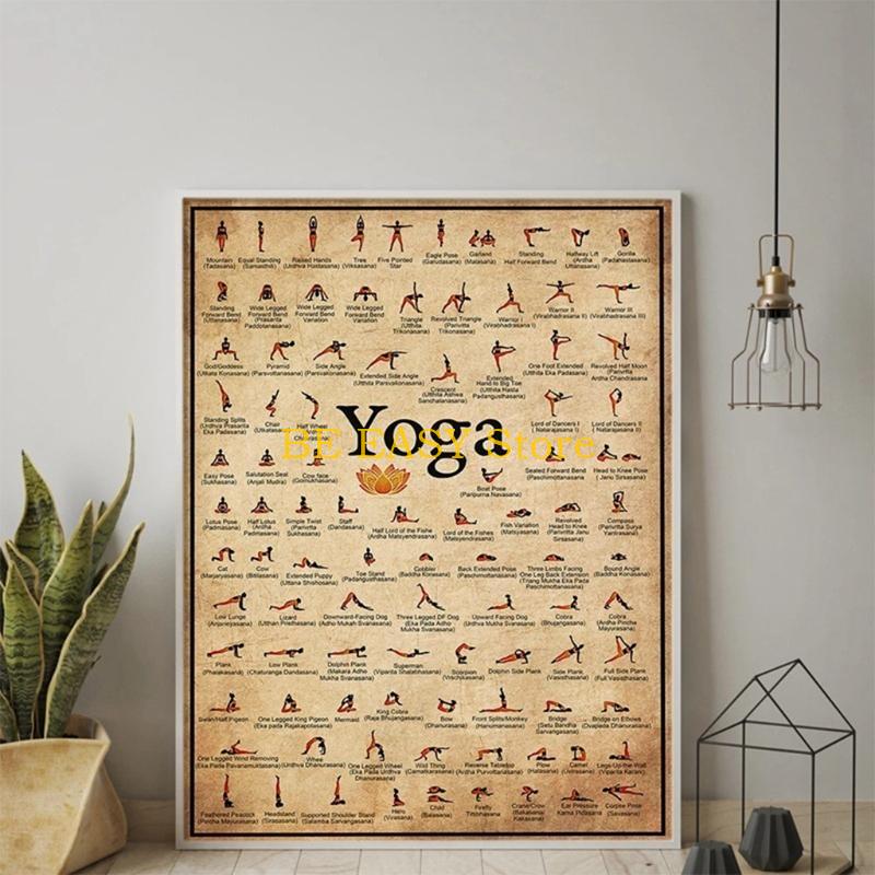 E28F Retro Vintage โยคะ Art พิ - Home Gym Yoga Room บทวิจารณ์และราคา