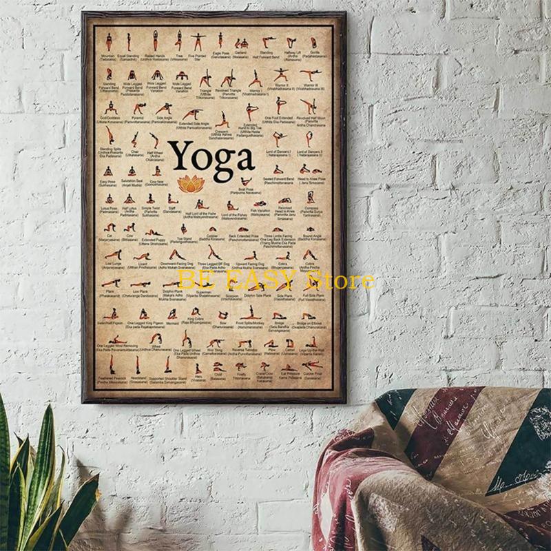 E28F Retro Vintage โยคะ Art พิ - Home Gym Yoga Room บทวิจารณ์และราคา
