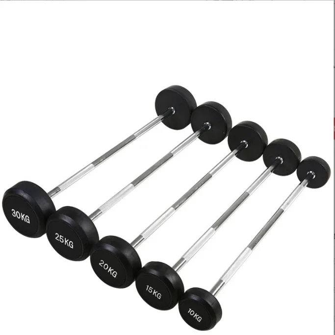 บาร์เบลยางแบบตรงสำหรับยกน้ำหนั - Olympic Barbell 20Kg บทวิจารณ์และราคา
