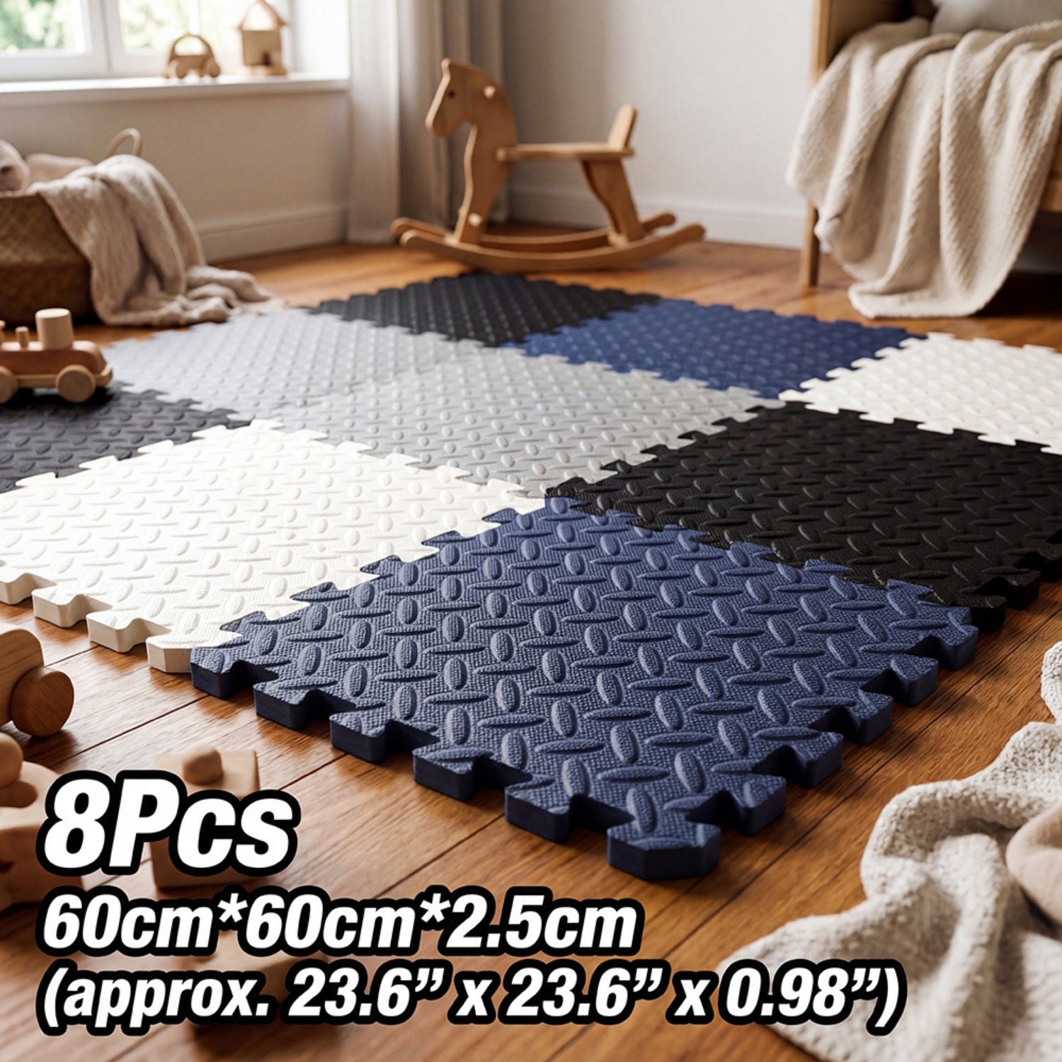 แผ่นรองพื้นโฟม EVA 8 ชิ้น ขนาด - Home Gym Yoga Room บทวิจารณ์และราคา